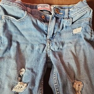 Abercrombie Kids Blue Ripped Boyfriend Jeans